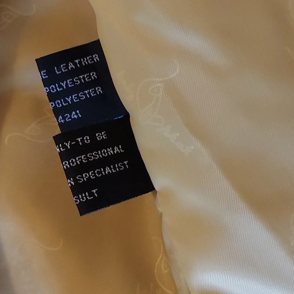 Baby Phat Women's Moto Leather Jacket Tan Cream Piping Removable Lining … - Picture 10 of 16